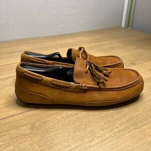 UGG Slippers Mens SZ 10 Loafers Chester Brown Leather Slip On Shoes boho Casual